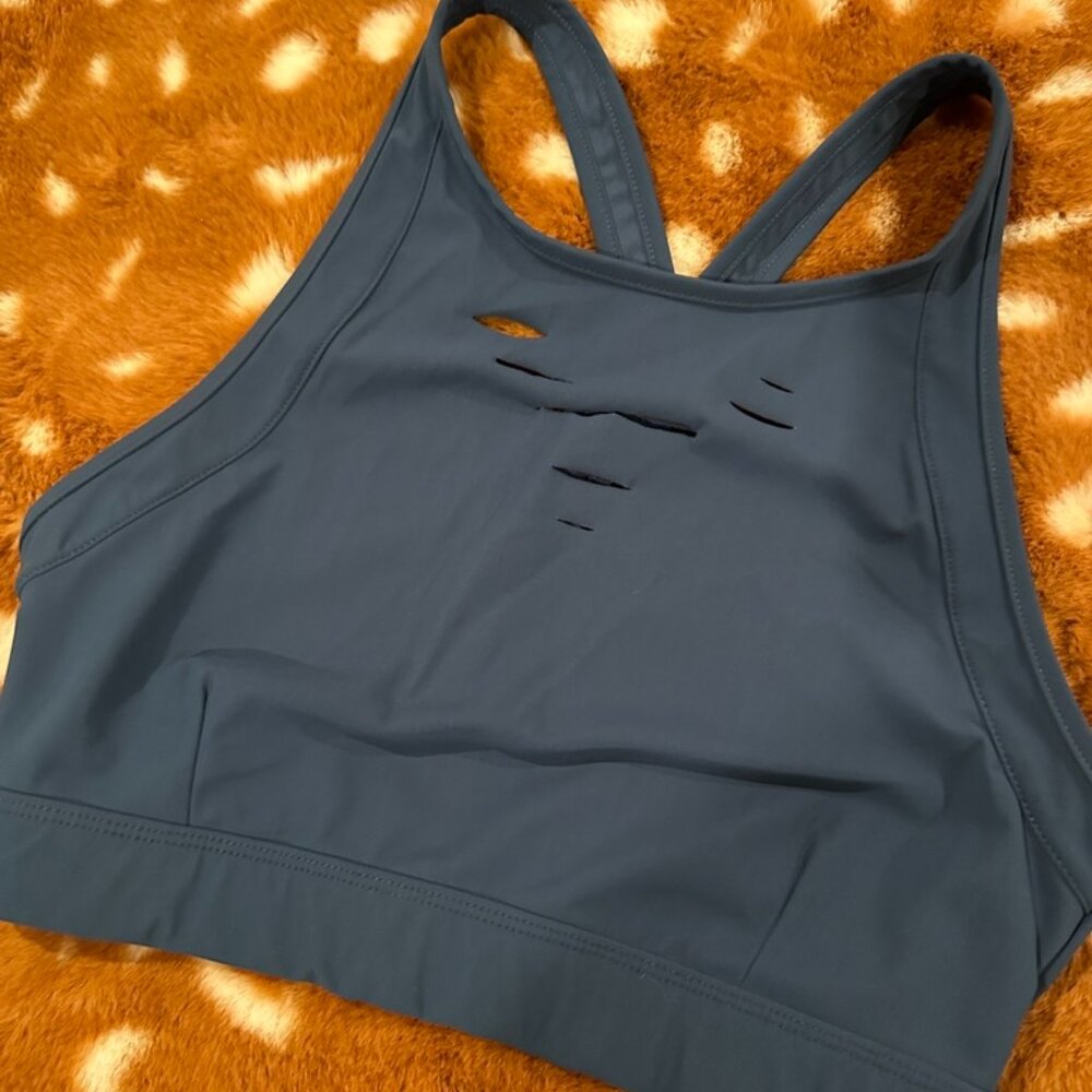 Alo Yoga Ripped Warrior Sports Bra